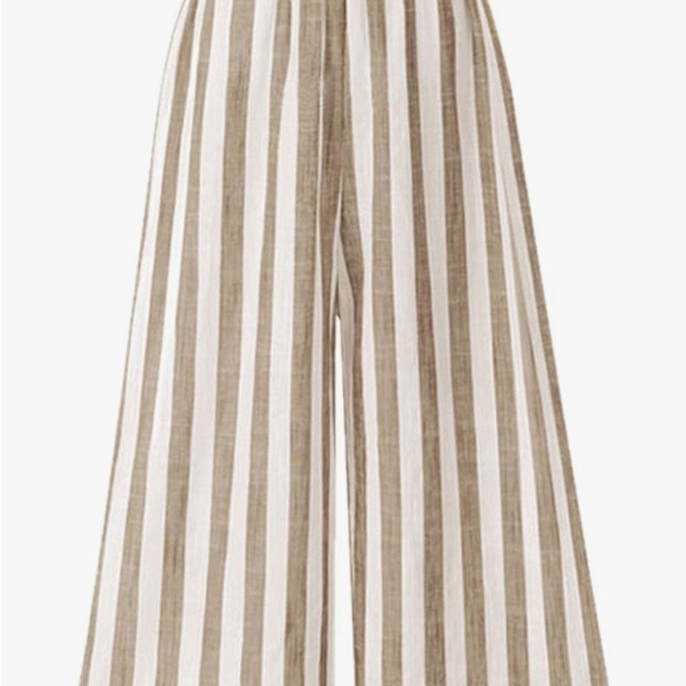 Striped Wide-Leg Pants